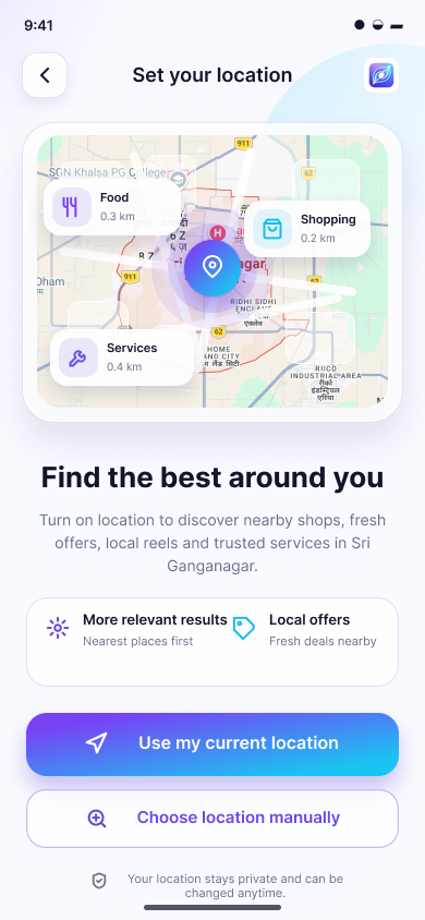 Hajo location screen